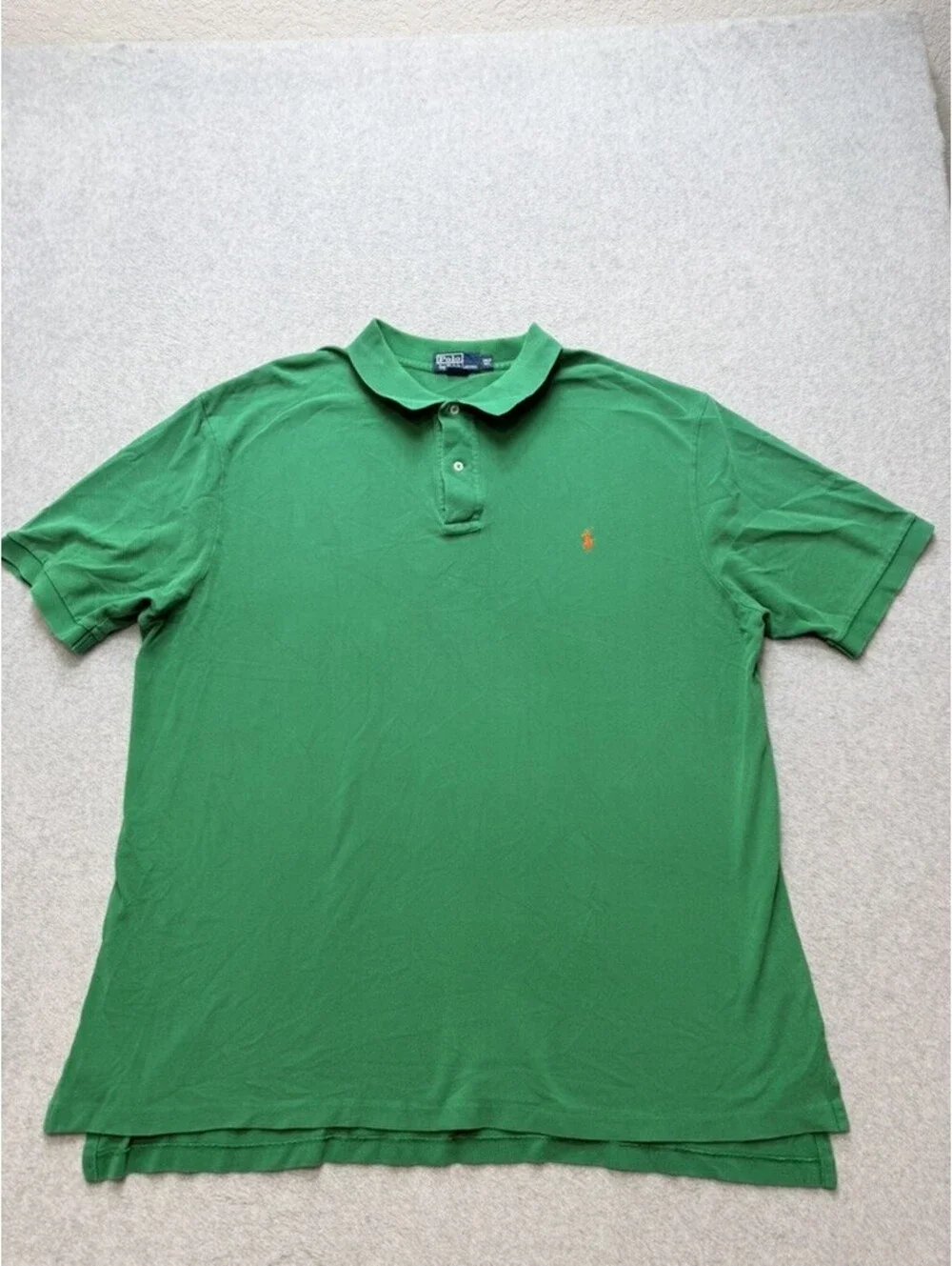 Polo Ralph Lauren Polo Shirt Mens 2XLT Tall Green Embroidered Pony Logo Cotton